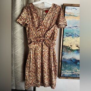 Carolina Herrera Silk Printed Dress Size Multicolor Ribbon  Size 10